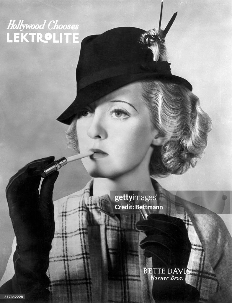 Bette Davis in Advertisement for Lighter