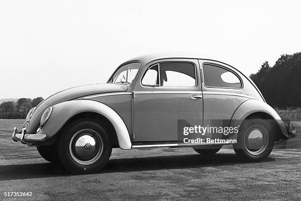 Profile view of Volkswagen Bug/Beetle automobile. Undated photograph.