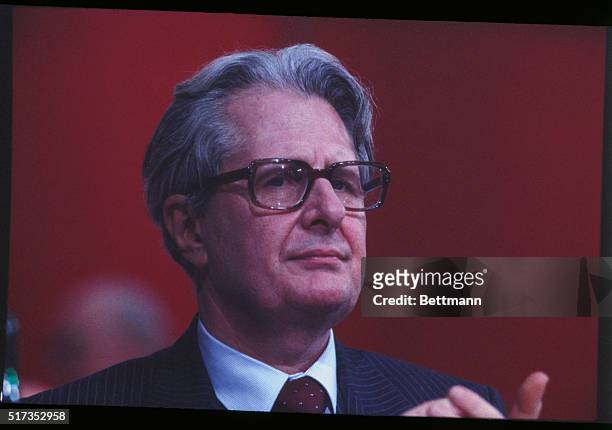 The 1983 Social Democratic Party candidate for chancellor of West Germany, Hans-Jochen Vogel, in Dortmund.