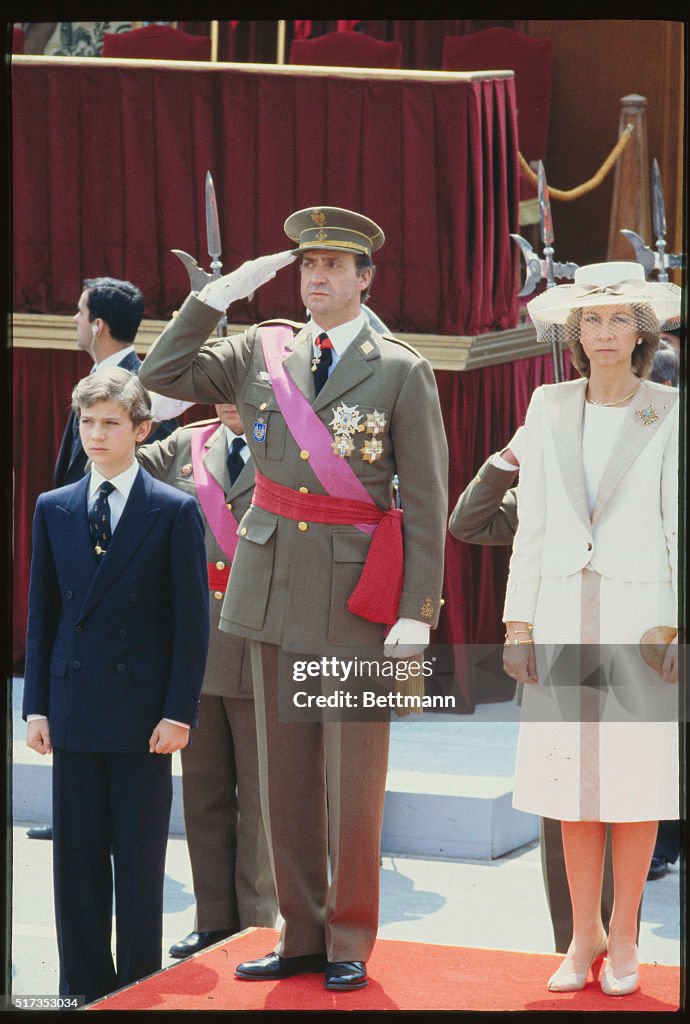 King Juan Carlos Saluting