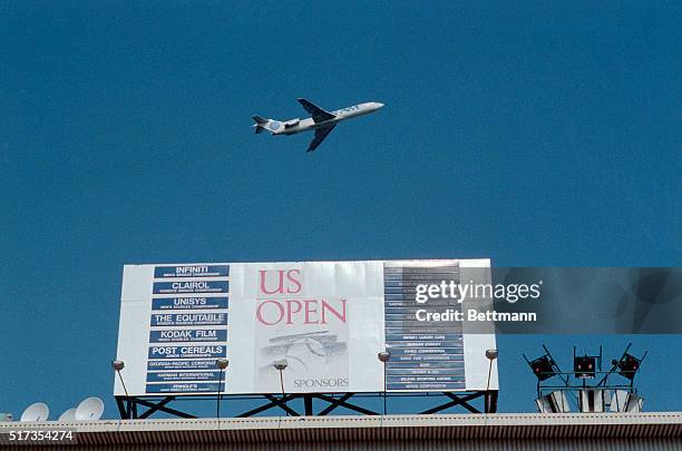 New York: Although the U.S. Open chair umpire keeps calling "Quiet, Please" little can be done about the jets on takeoff from nearby LaGuardia...