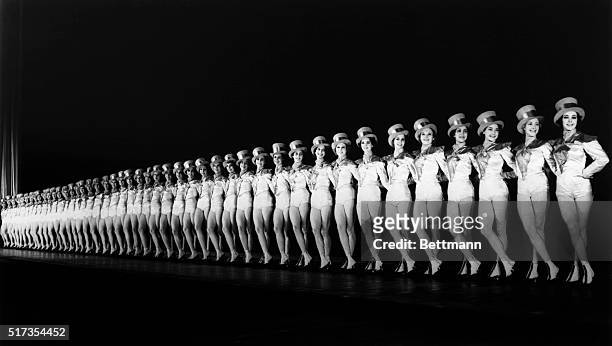 The Rockettes, chorus at Radio City Music Hall.