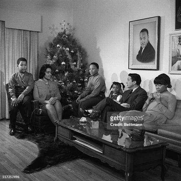 Atlanta, GA: Mrs. Coretta King, widow of the late Martin Luther King, Jr., and her children will spend their first Christmas at home since the...