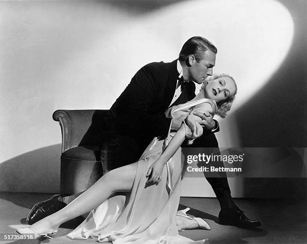 Randolph Scott and Carole Lombard in a publicity shot for the 1933 movie Supernatural.