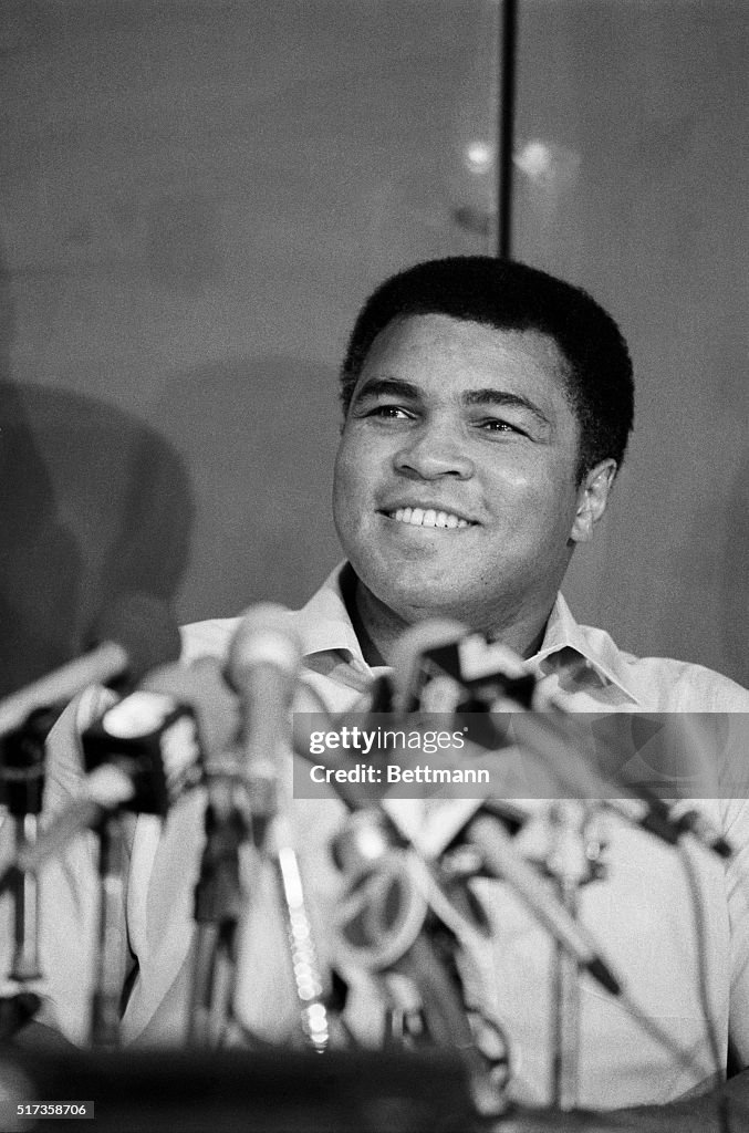D R Ali Muhammad Ali at a press conference after his hospitalization for ...