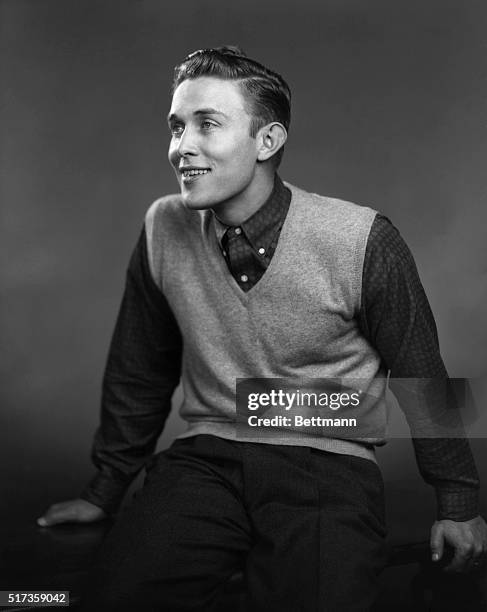 Portrait of a youthful Jimmy Dean. Undated photograph.