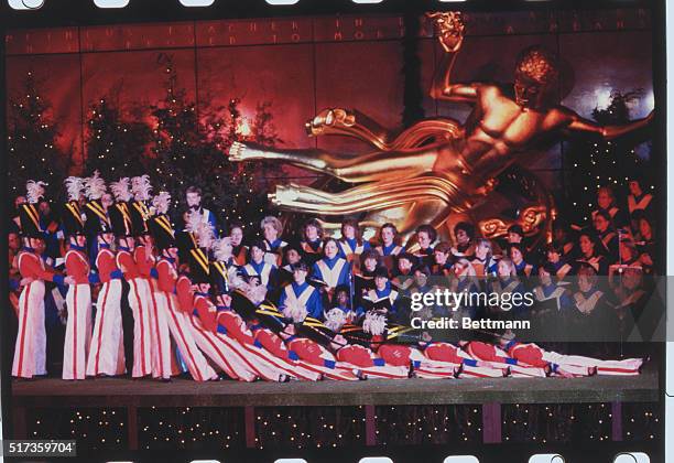 New York, New York: The Rockettes perform the Parade of the Wooden Soldiers at the Radio City Music Hall.