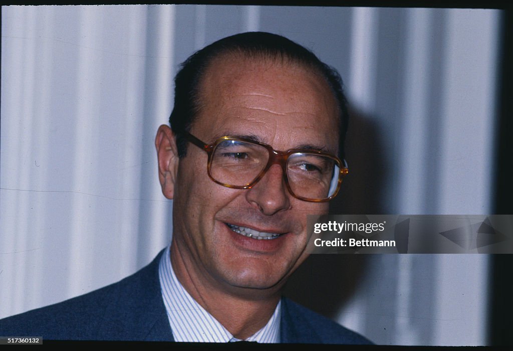 Portrait of Jacques Chirac Smiling
