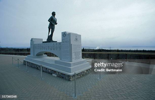 Canada: Terry Fox Monument. Monument to Marathon of Hope runner near Thunder Bay, Ontario.