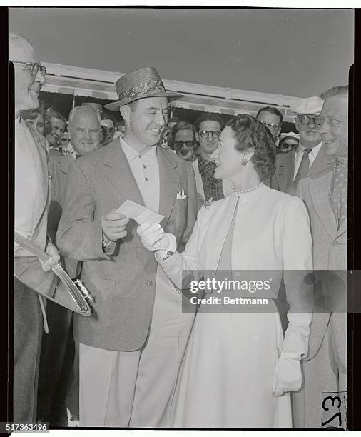 Sam Snead slammed through with a 6 under par 64, May 13, to take first prize in the 72-hole $10,000 Greenbrier Invitation golf tourney at White...