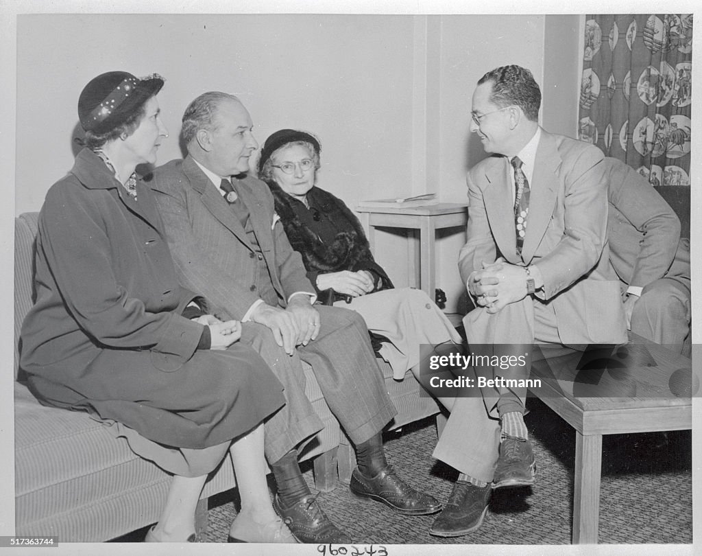 Knute Rockne's Wife and Sister in Law with Friend and Sheriff