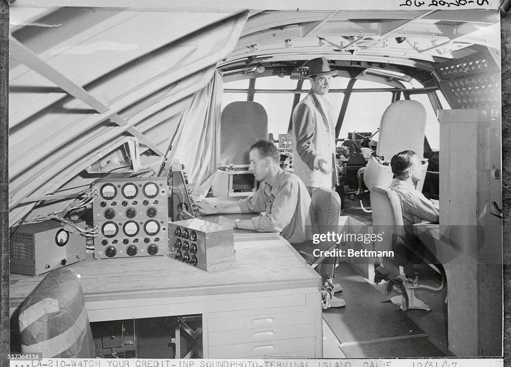 Flight Deck of Hughes' Flying Boat"Spruce Goose"
