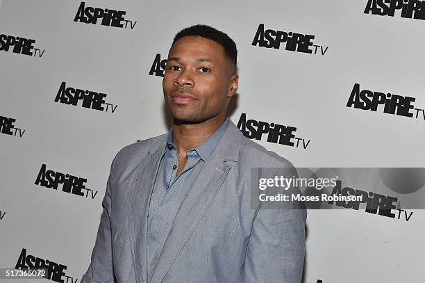 Actor Karon Riley attends the Premiere Screening Of The Aspire Original "Magic In The Making at The Woodruff Arts Center & Symphony Hall on March 24,...