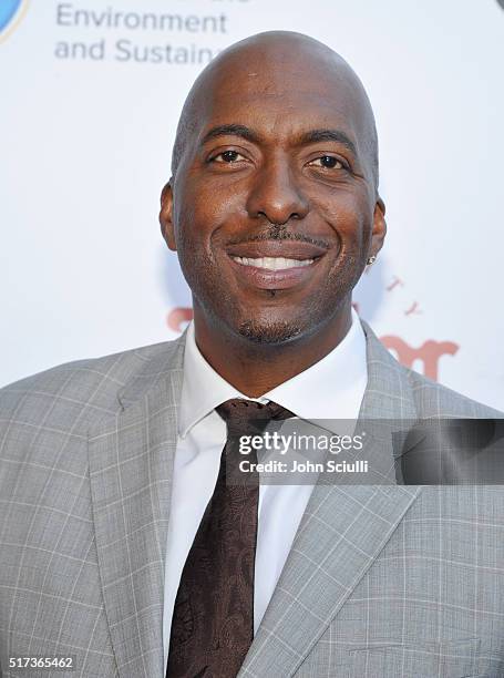 Former NBA player John Salley attends UCLA Institute of the Environment and Sustainability annual Gala on March 24, 2016 in Beverly Hills, California.