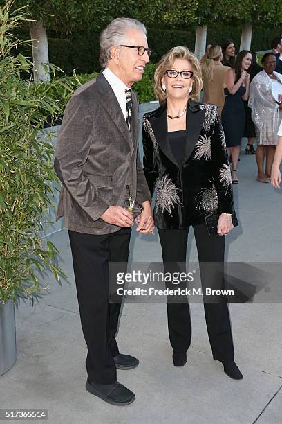 Richard Perry and actress Jane Fonda attend UCLA IOES celebration of the Champions of our Planet's Future on March 24, 2016 in Beverly Hills,...