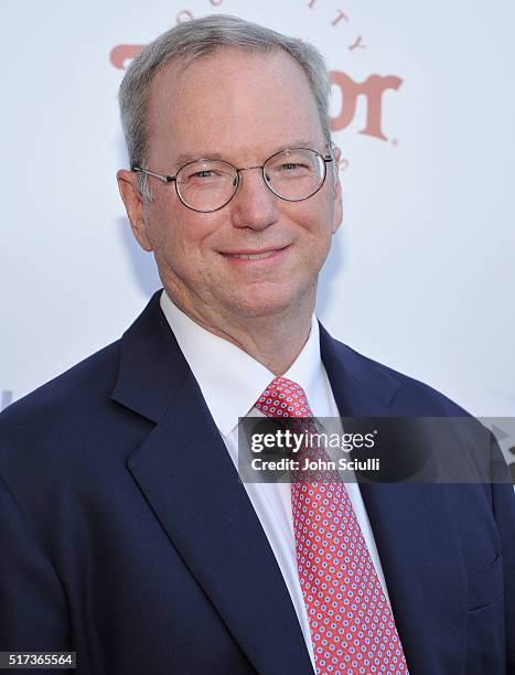 Honoree Eric Schmidt attends UCLA Institute of the Environment and Sustainability annual Gala on March 24, 2016 in Beverly Hills, California.