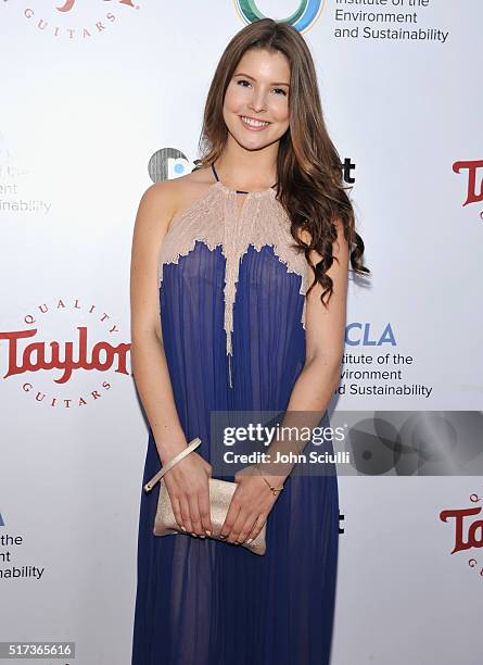 Internet personality Amanda Cerny attends UCLA Institute of the Environment and Sustainability annual Gala on March 24, 2016 in Beverly Hills,...