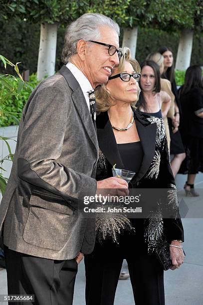 Richard Perry and actress Jane Fonda attend UCLA Institute of the Environment and Sustainability annual Gala on March 24, 2016 in Beverly Hills,...