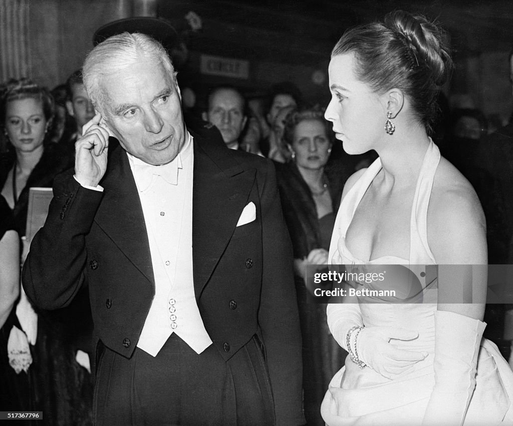 Charlie Chaplin Chatting with Claire Bloom