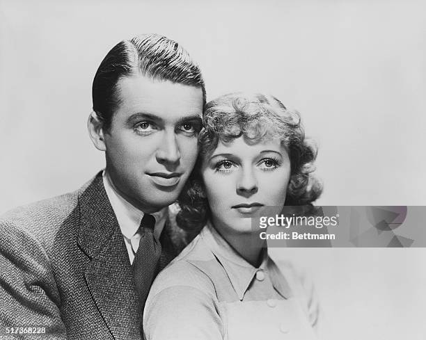 Actor James Stewart and actress Margaret Sullavan in an early 1930s' portrait.