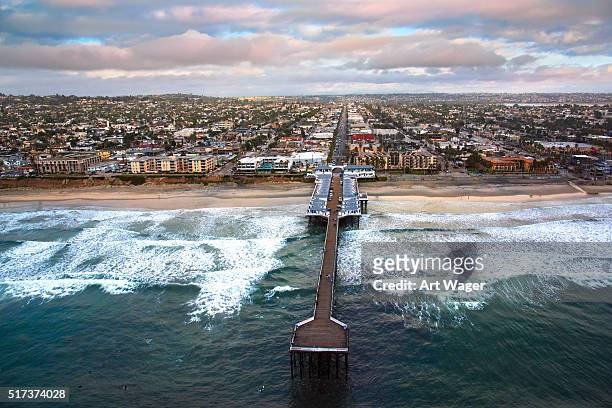 crystal pier on pacific beach - san diego california - san diego pacific beach stock pictures, royalty-free photos & images