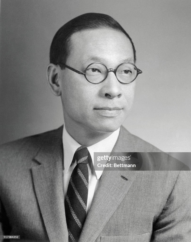 Portrait of Ieoh Ming Pei Wearing Eyeglasses