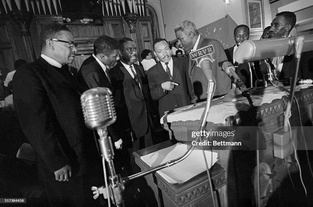 Jackie Robinson with Martin Luther King and Others