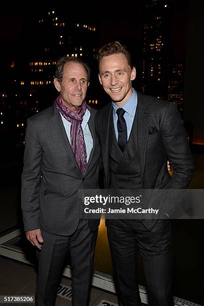 Director Marc Abraham and actor Tom Hiddleston attend the after party for the screening of Sony Pictures Classics' "I Saw the Light" hosted by The...