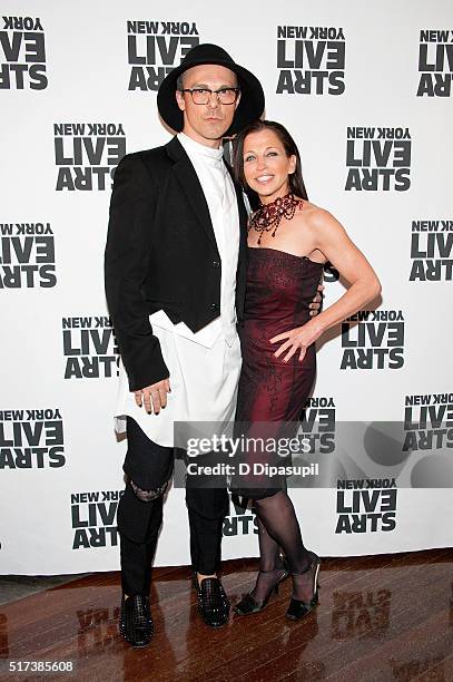 Slobodan Randjelovic and Wendy Diamond attend the New York Live Arts 2016 Gala at the Museum of Jewish Heritage on March 24, 2016 in New York City.