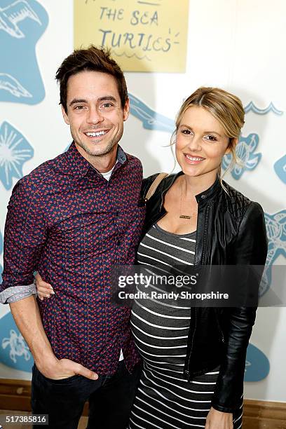 California Kevin Manno and Ali Fedotowsky attend the partnership celebration between TOMS and Oceana to help save the sea turtles on March 24, 2016...