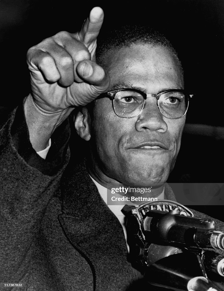 Malcolm X at a Harlem Civil Rights Rally