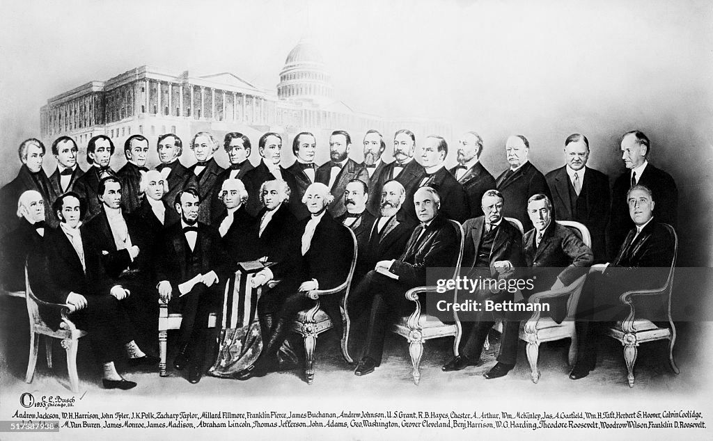Photomontage of American Presidents