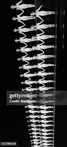 New York, NY: The Rockettes at Radio City Music Hall in Rockefeller Center, New York, internationally known precision dancers. Undated photograph....