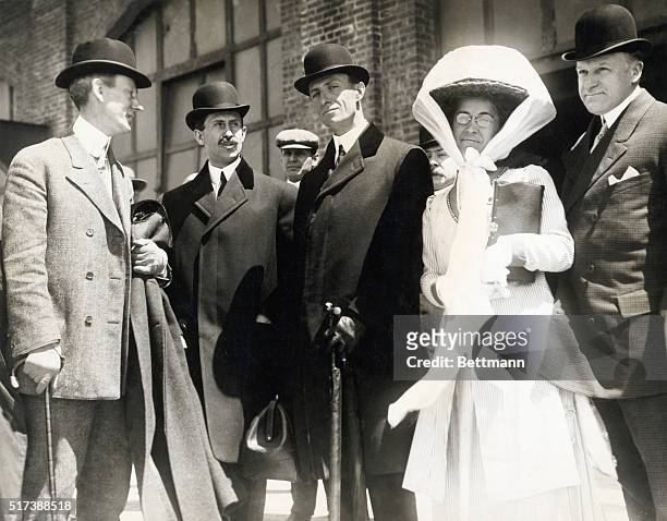 Lorin, Orville, Wilbur, and Katherine Wright in 1915.