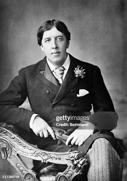 Portrait of Irish writer Oscar Wilde. Photograph ca. 1891.