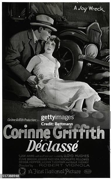 Movie poster advertising "Declasse", starring Corinne Griffith. Lithograph. BPA2# 3821