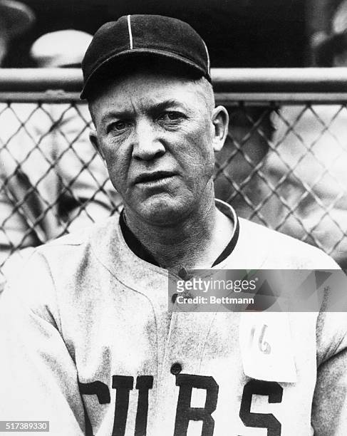 Pitcher Grover Cleveland Alexander in 1926, just before he left the Chicago Cubs to join the St. Louis Cardinals.