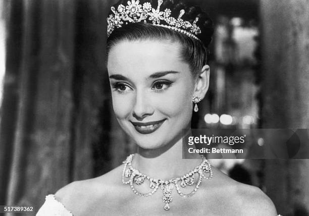 Audrey Hepburn plays Princess Ann in the motion picture Roman Holiday.