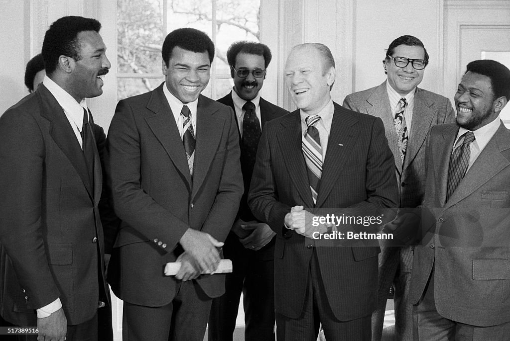 Muhammad Ali and Brother with President Ford