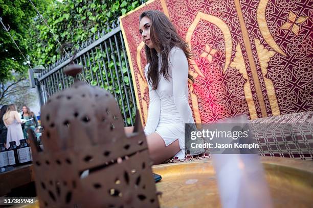 Fashion blogger Rumi Neely attends the Marrakech Meets California event at the Curator LA on March 24, 2016 in West Hollywood, California.