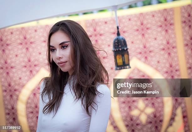 Fashion blogger Rumi Neely attends the Marrakech Meets California event at the Curator LA on March 24, 2016 in West Hollywood, California.