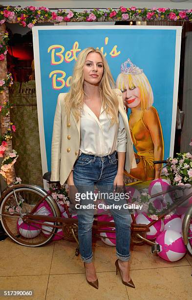 Tv personality Morgan Stewart attends Betsey Johnson's Pool Party at Sunset Tower Hotel on March 24, 2016 in West Hollywood, California.