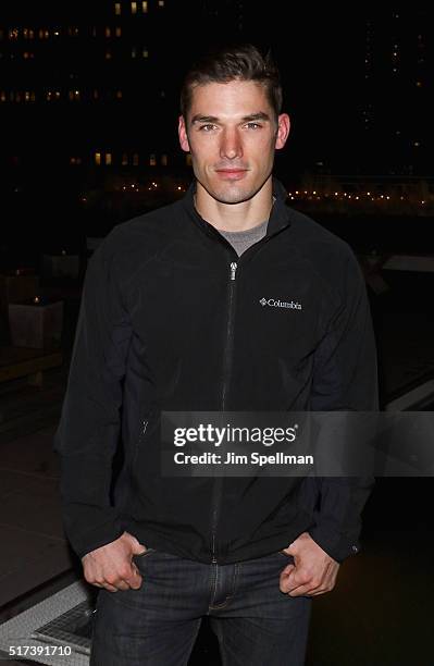 Model Kerry Degman attends The Cinema Society with Hestia & St-Germain host a screening of Sony Pictures Classics' "I Saw The Light" after party at...