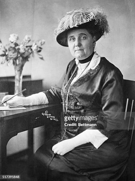 Jane Addams , American social reformer. Photograph, 1914.