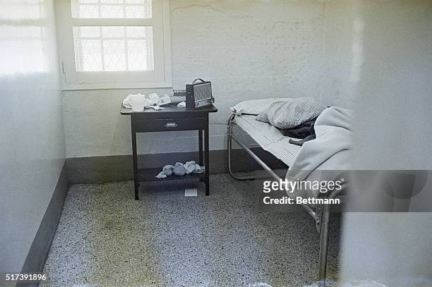 Albert DeSalvo's room at the mental hospital section of the Massachusetts Correctional Institution. The 35-year-old convict, who boasts of being the...
