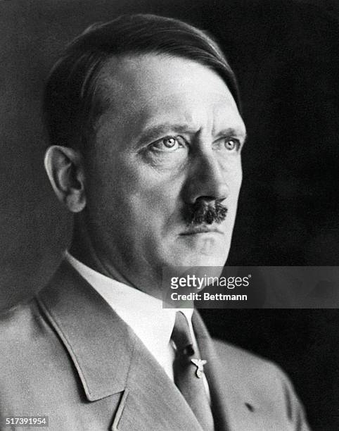 German dictator Adolf Hitler in military uniform.