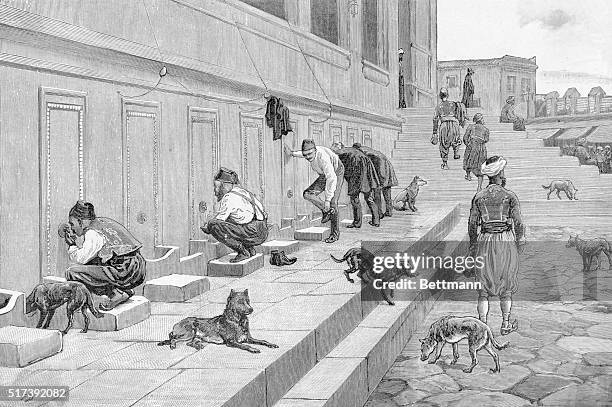 Ablution Before Prayer Outside A Mosque Stamboul. Photos and Premium