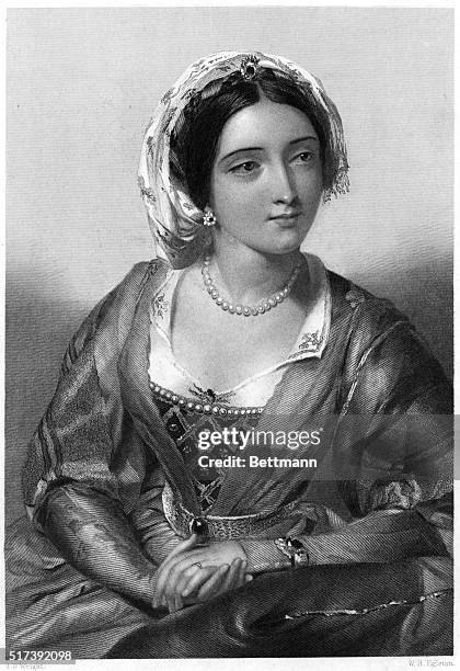 Eleanor of Castile , Queen of Edward I of England. Undated engraving.