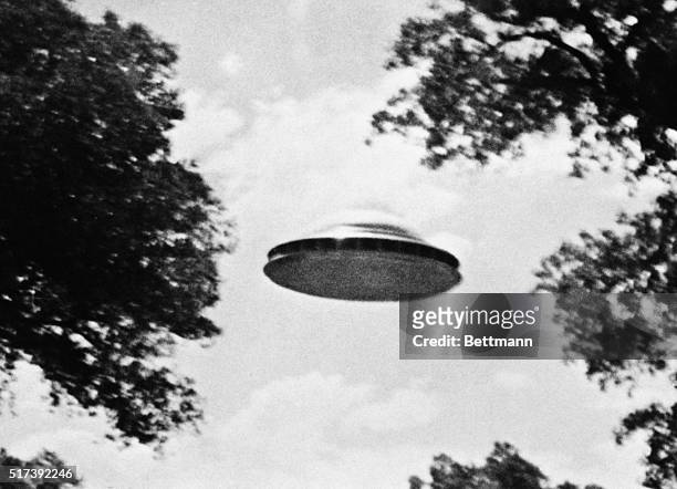 The Amalgamated Flying Saucer Club of America, which headquarters in Los Angeles, released this photo taken by a member reportedly showing a flying...
