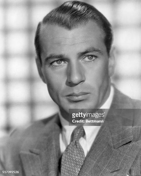 Paramount Pictures publicity portrait of actor Gary Cooper. Photograph, circa 1937.